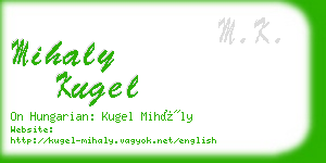 mihaly kugel business card